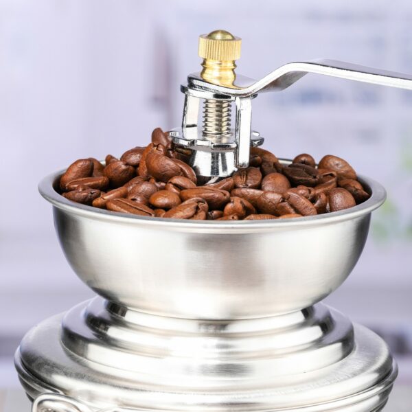 Kaffeemühle aus Edelstahl - Keramik Mahlwerk - Einstellbarer Mahlgrad