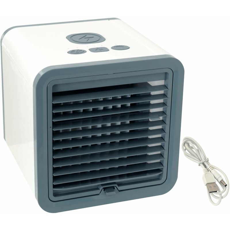 Mini Luftkühler 3 in 1 Luftbefeuchter Klimagerät Farbwechsel – Weiß