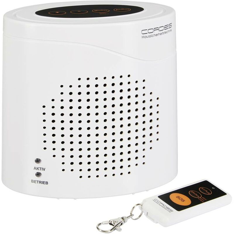 Cordes - Elektronischer Wachhund CC-2200 Weiß mit Fernbedienung 120 dB 002002