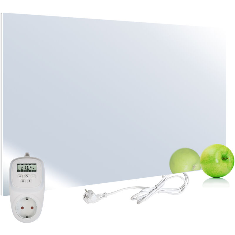 H450-SP Spiegel Infrarotheizung 450 Watt mit Ein-Ausschalter + Thermostat TH12 – Viesta