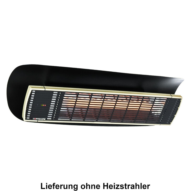 Heatscope Wetterschutzblech für Heizstrahler Vision und Spot Aluminium schwarz/weiß schwarz/Größe 3 (Vision 1600W/Spot 2200W/2800W)