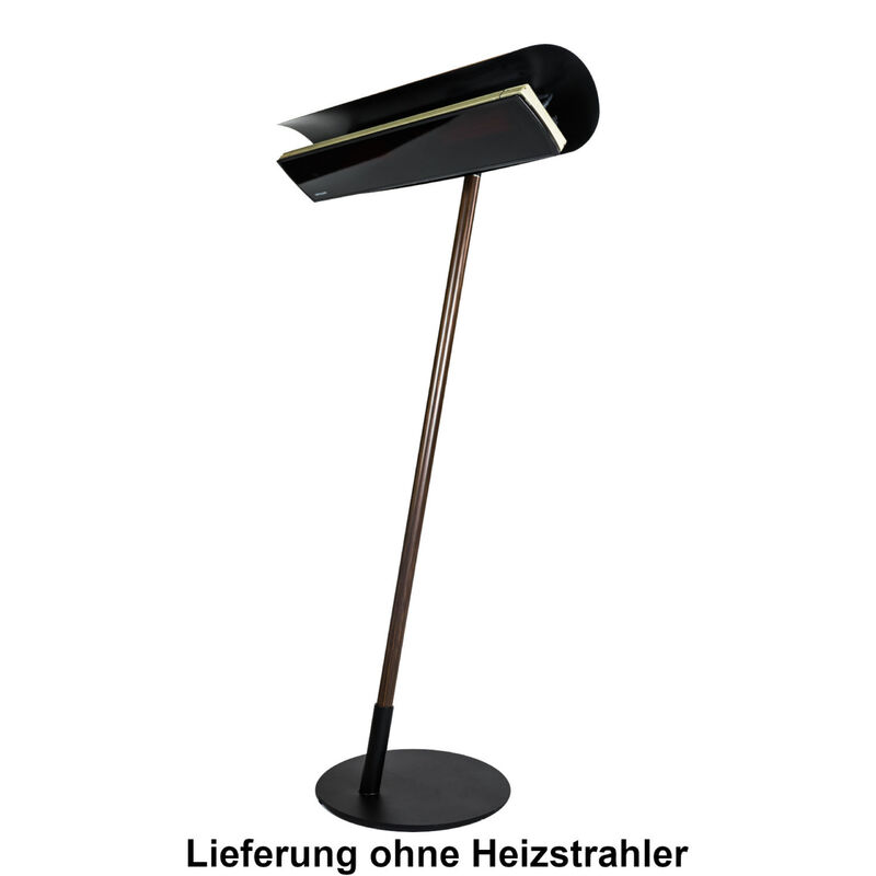 Moonich Heatscope - Heatscope Free Ständer für Heizstrahler Vision 1600 W/Spot 2200/2800 w schwarz/Verbindungsholm in Teakholz-Optik