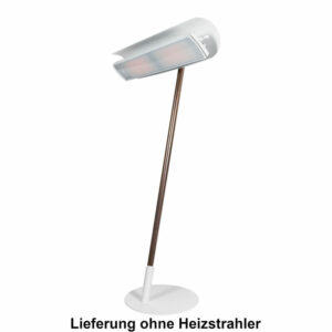 Moonich Heatscope - Heatscope Free Ständer für Heizstrahler Vision 1600 W/Spot 2200/2800 w weiß/Verbindungsholm in Teakholz-Optik