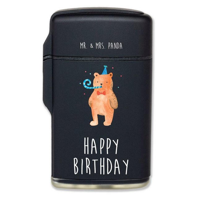 Mr. & Mrs. Panda Feuerzeug Birthday Bär – Schwarz – Geschenk, Glückwunsch, Teddybär, Happy Birth (1-St)