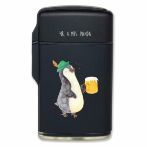 Mr. & Mrs. Panda Feuerzeug Pinguin Bier - Schwarz - Geschenk, Pinguine, Oktoberfest (1-St)