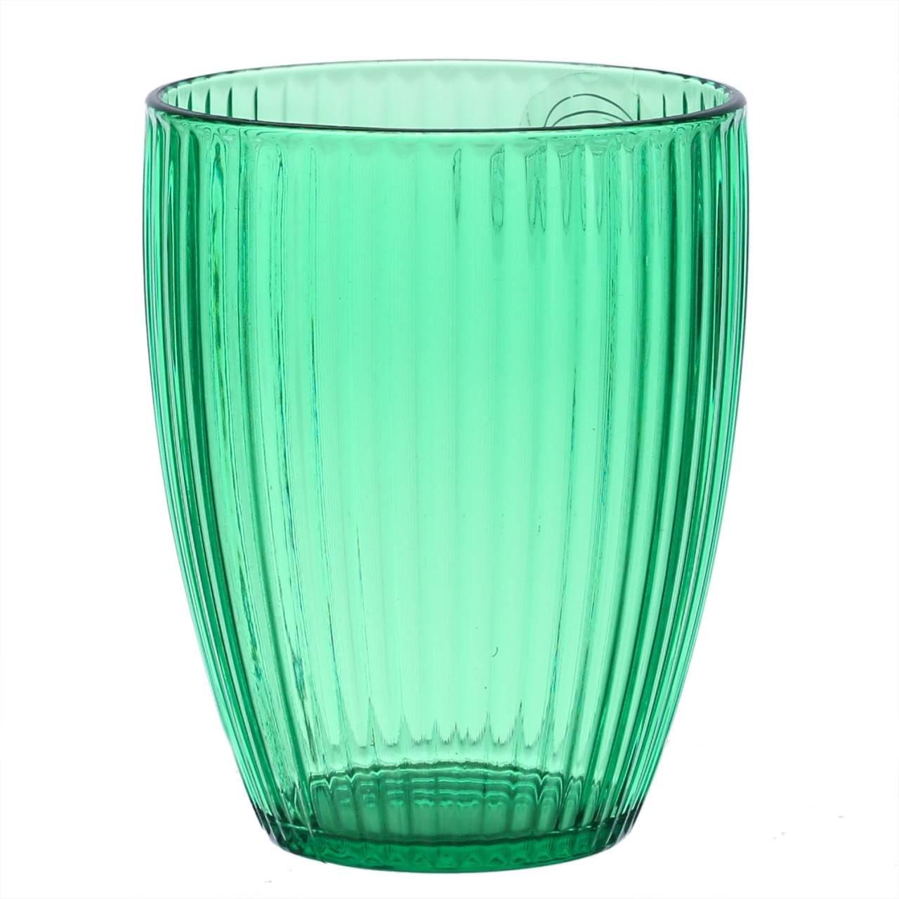 Trinkglas – Becher – Kunststoff – 430ml – mit Rillen – grün