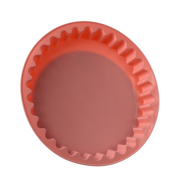 Backform – Kuchenform – Tarteform – Silikon – rund – D: 26,5cm – rosa