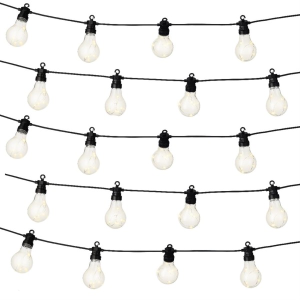 LED Lichterkette GLOW – 20 transparente Glühbirnen – L: 9,5m – kopp…