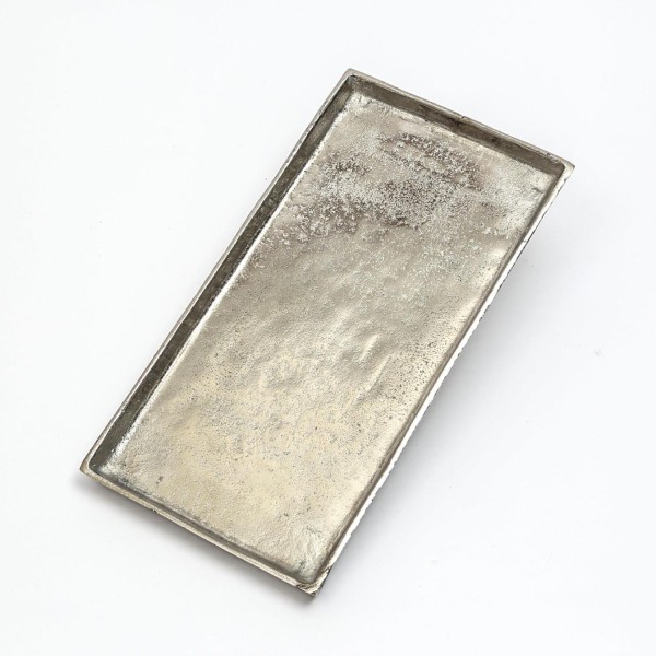 Tablett – Dekoteller – rechteckig – Aluminium – ohne Griffe – L: 29…