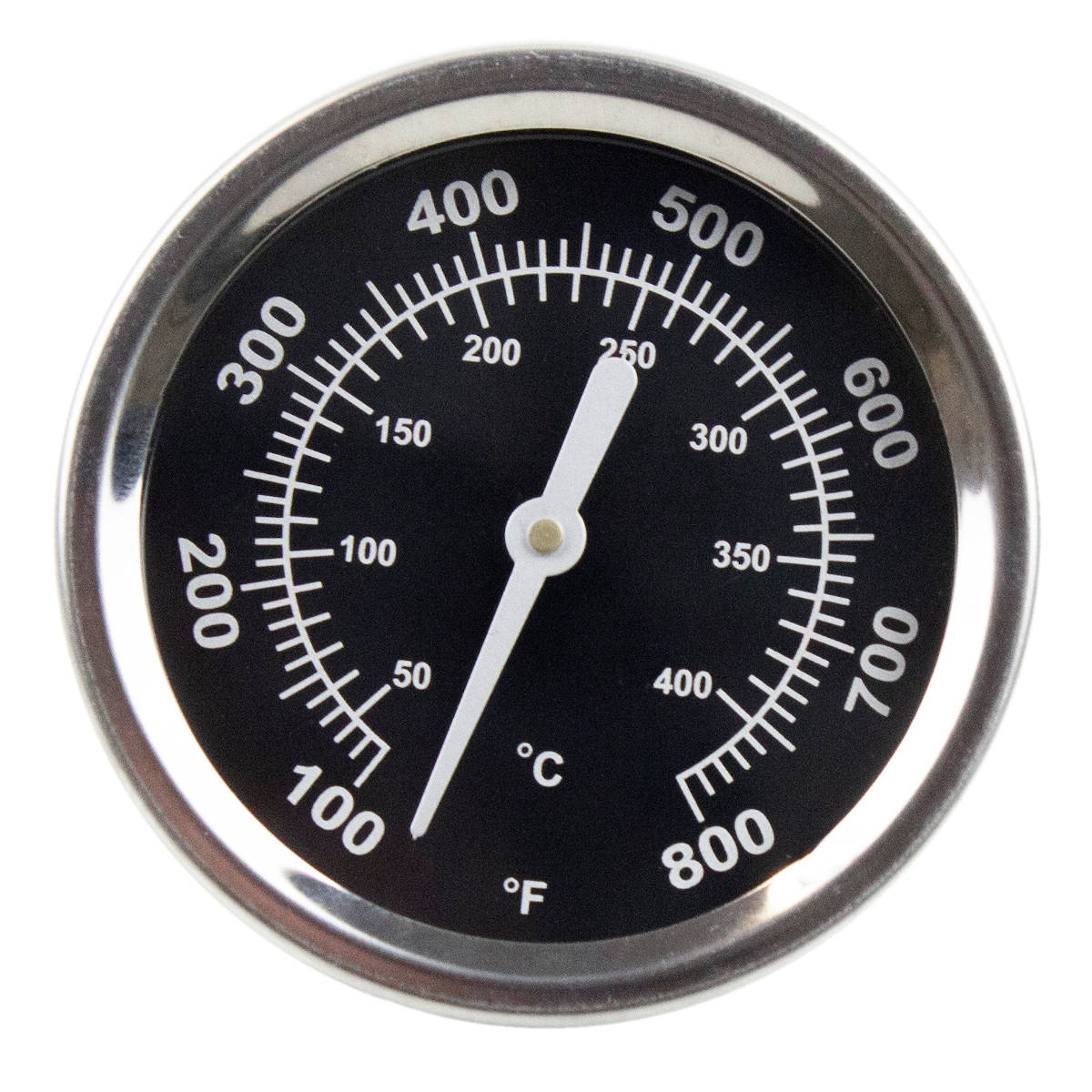 SANTOS Einbau-Deckelthermometer für Gas- & Kugelgrills, rund