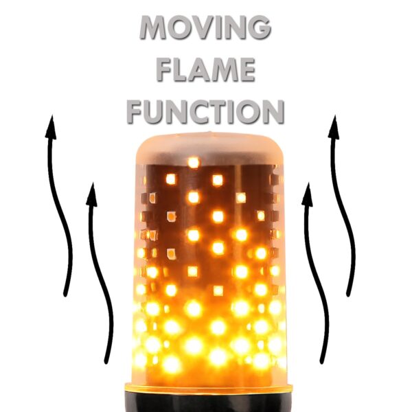 LED Laterne "Flame" - LED mit bewegtem Feuereffekt - H: 23cm, D: 15...