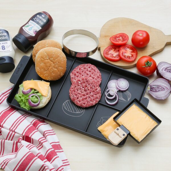 Cookut Burger Chef - Burger Set - Anrichteplatte für Burger 40x23cm...