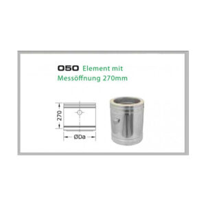 050/DN130 DW6 Element mit Messöffnung 330/270 mm Dinak