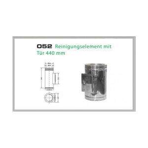 052/DN130 DW Reinigungselement mit Tür 500mm / 440 mm Dinak