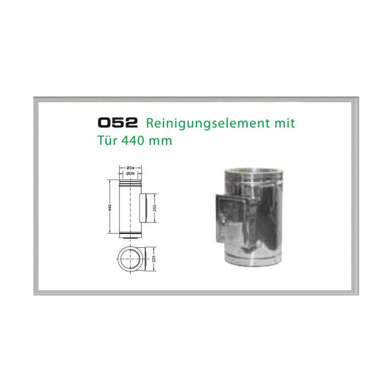 052/DN150 DW6 Reinigungselement mit Tür 500mm / 440 mm Dinak