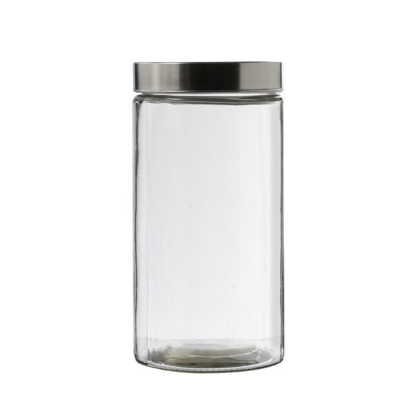 Vorratsdose L - Glas mit Edelstahldeckel - 1,7 Liter - D: 11cm - H:...