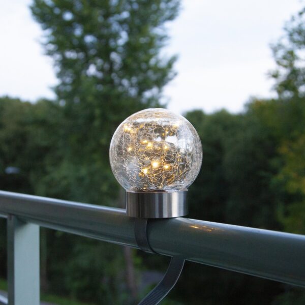 LED Solar Dekoleuchte 3in1 Glory - 10 warmweise LED - H: 35cm - Däm...