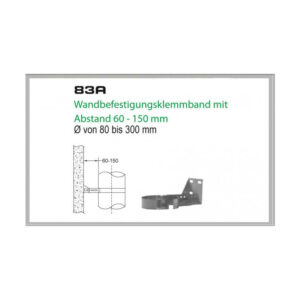 83A/DN150 DW Wandbefestigungsband mit Abstand 60-150 mm Dinak