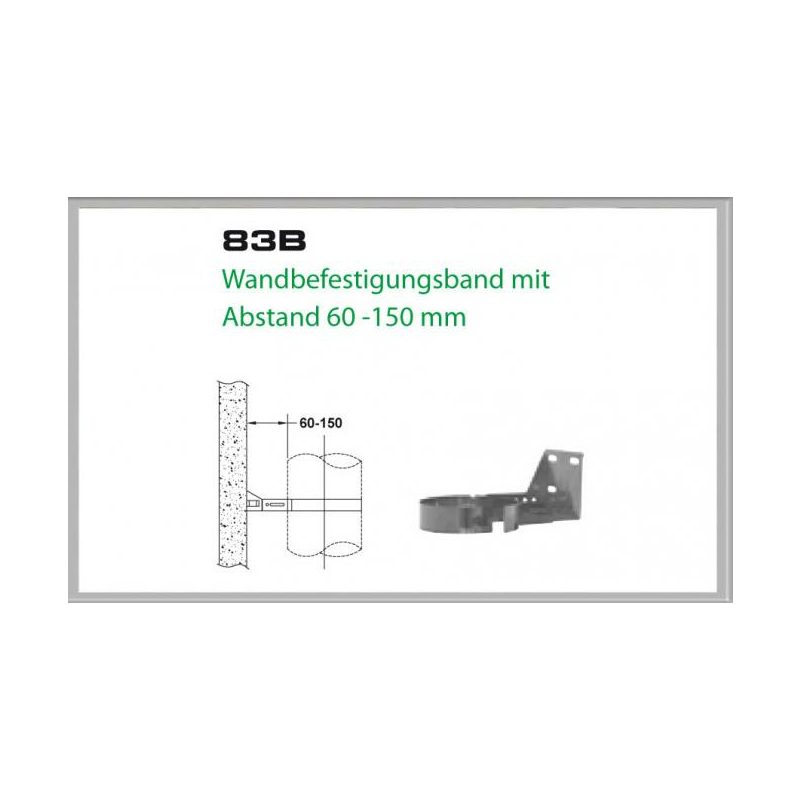 83A/DN160 DW Wandbefestigungsband mit Abstand 60-150 mm Dinak