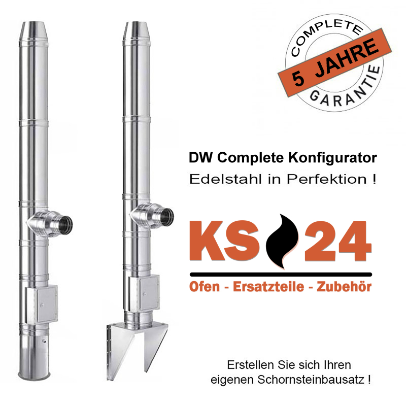 Edelstahlschornstein DW Complete Konfigurator Bausatz
