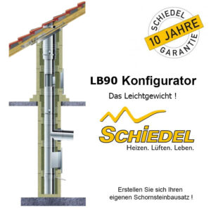 Schiedel LB90 Leichtbauschornstein Konfigurator Festbrennstoffe